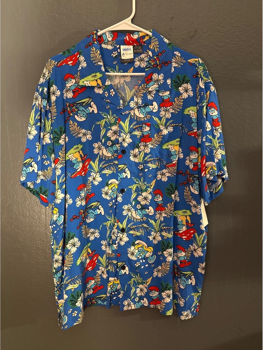 Smurfs Themed Hawaiian Shirt XL